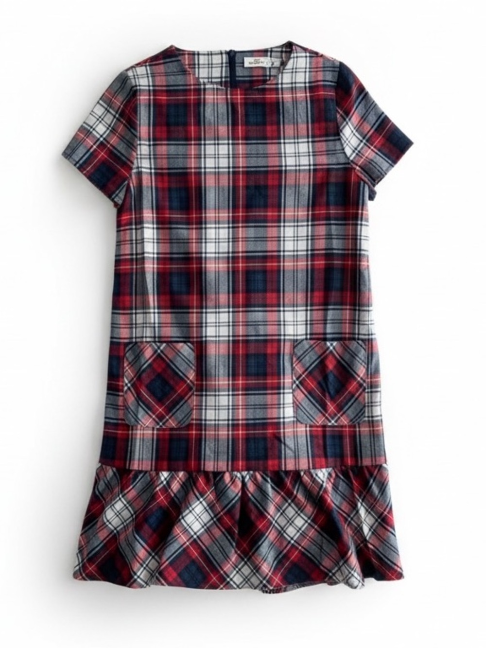 NWT VINEYARD VINES girls red white and blue plaid wool dress 16 new with tags